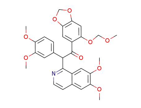 6,7-dimethoxy-1-[1-(3,4-dimethoxyphenyl)-2-(2-methoxymethoxy-4,5-methylenedioxyphenyl)-2-oxoethyl]isoquinoline