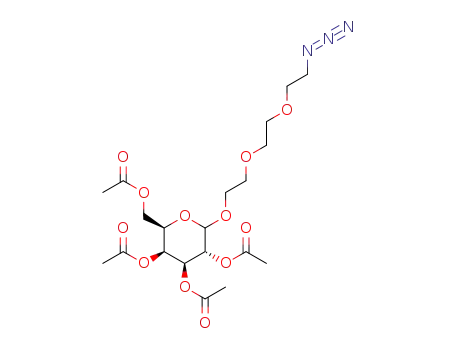 Molecular Structure of 381716-33-2 (D-GALACTOSE 1-[2-(2-AZIDOETHOXY)ETHOXYETHYL]-2,3,4,6-TETRA-O-ACETATE)