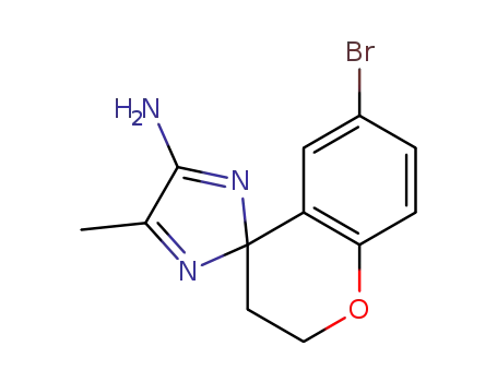 Molecular Structure of 1383985-05-4 (6-bromo-5'-methylspiro[chroman-4,2'-imidazol]-4'-amine)