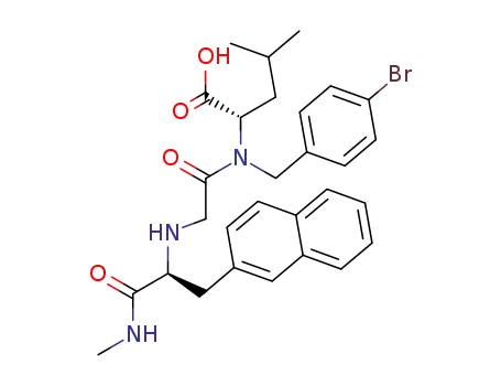 L-Leucine,
N-[(1S)-2-(methylamino)-1-(2-naphthalenylmethyl)-2-oxoethyl]glycyl-N-[(
4-bromophenyl)methyl]-