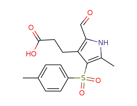 1H-Pyrrole-3-propanoic acid,
2-formyl-5-methyl-4-[(4-methylphenyl)sulfonyl]-