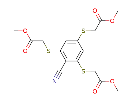 1-cyano-2,4,6-tris(methoxycarbonylmethylthio)benzene