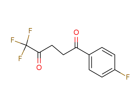 Molecular Structure of 123184-07-6 (5,5,5-Trifluoro-1-(4-fluoro-phenyl)-pentane-1,4-dione)