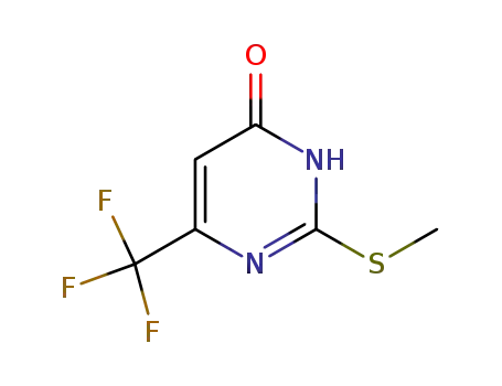 Molecular Structure of 16097-62-4 (4-HYDROXY-2-(METHYLTHIO)-6-(TRIFLUOROMETHYL)PYRIMIDINE)