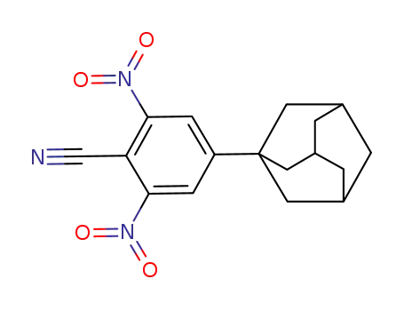 Molecular Structure of 71466-64-3 (2,6-Dinitro-4-(tricyclo[3.3.1.13,7]decan-1-yl)benzonitrile)