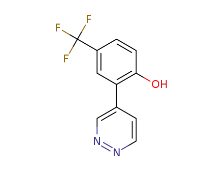 Molecular Structure of 1235407-03-0 (2-(pyridazin-4-yl)-4-(trifluoromethyl)phenol)