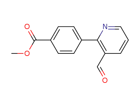 Molecular Structure of 885950-15-2 (METHYL 4-(3-FORMYL-2-PYRIDINYL)BENZENECARBOXYLATE)