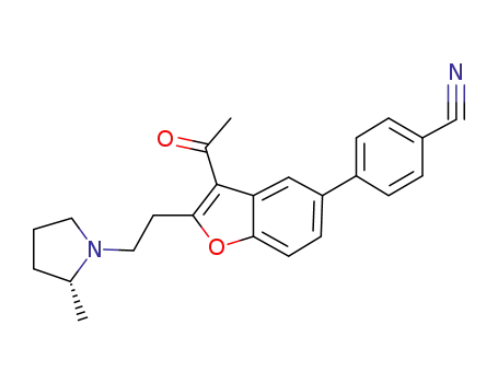 4-(3-acetyl-2-{2-[(2R)-2-methyl-1-pyrrolidinyl]ethyl}-1-benzofuran-5-yl)benzonitrile