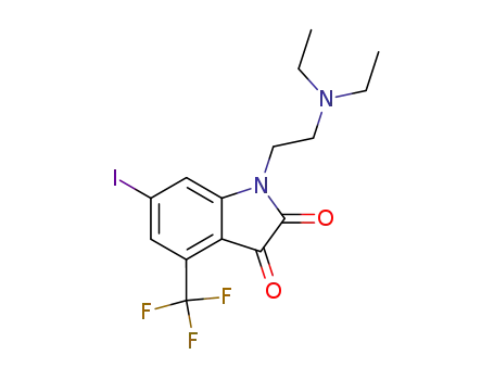 1H-Indole-2,3-dione, 1-[2-(diethylamino)ethyl]-6-iodo-4-(trifluoromethyl)-