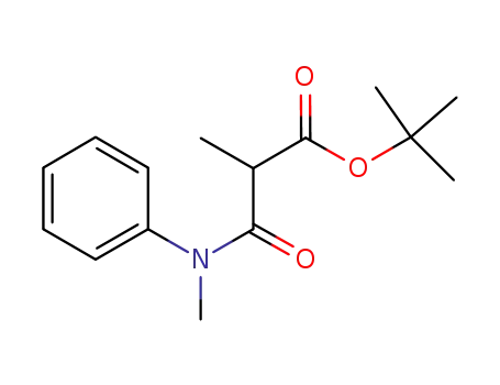 Molecular Structure of 1232167-09-7 (tert-butyl 2-methyl-3-(methyl(phenyl)amino)-3-oxopropanoate)