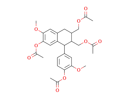 7-acetoxy-1-(4-acetoxy-3-methoxy-phenyl)-2,3-bis-acetoxymethyl-6-methoxy-1,2,3,4-tetrahydro-naphthalene