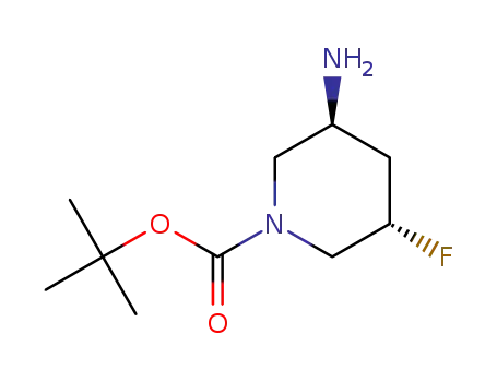 Molecular Structure of 1932056-72-8 (tert-butyl (3S,5S)-3-amino-5-fluoropiperidine-1-carboxylate)