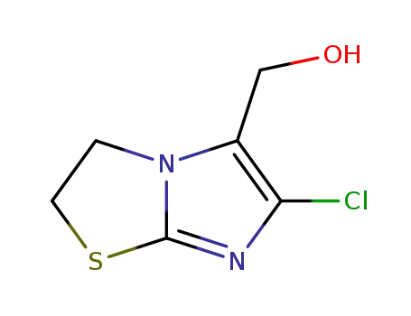 Molecular Structure of 76919-42-1 ((6-chloro-2,3-dihydroimidazo[2,1-b][1,3]thiazol-5-yl)methanol)