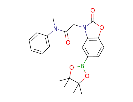 Molecular Structure of 863724-60-1 (N-methyl-2-[2-oxo-5-(4,4,5,5-tetramethyl-1,3,2-dioxaborolan-2-yl)-1,3-benzoxazol-3(2H)-yl]-N-phenylacetamide)