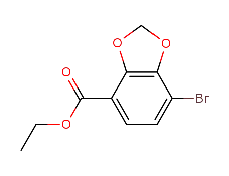 Molecular Structure of 1312610-07-3 (Ethyl 7-bromobenzo[d][1,3]dioxole-4-carboxylate)