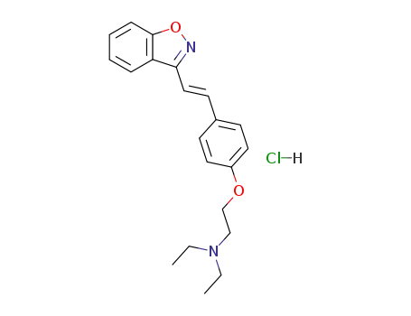 {2-[4-((E)-2-Benzo[d]isoxazol-3-yl-vinyl)-phenoxy]-ethyl}-diethyl-amine; hydrochloride