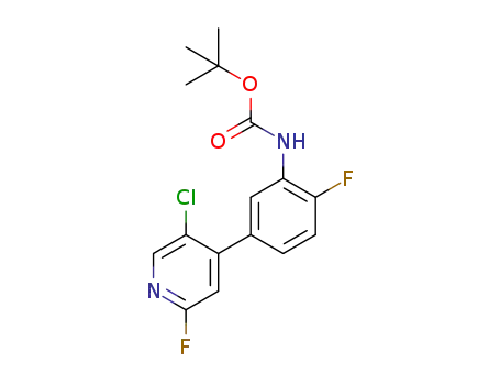 Molecular Structure of 1377698-32-2 (tert-butyl 5-(5-chloro-2-fluoropyridin-4-yl)-2-fluorophenylcarbamate)