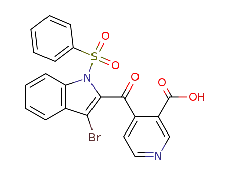 3-Pyridinecarboxylic acid,
4-[[3-bromo-1-(phenylsulfonyl)-1H-indol-2-yl]carbonyl]-
