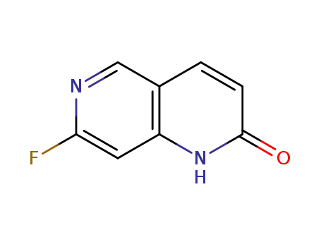 Molecular Structure of 846037-03-4 (1,6-Naphthyridin-2(1H)-one, 7-fluoro-)