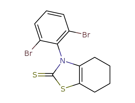 Molecular Structure of 1427000-64-3 (4,5,6,7-tetrahydro-3-(2,6-dibromophenyl)-(3H)-benzothiazole-2-thione)