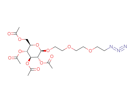 (2R,3R,4S,5R,6R)-2-(acetoxymethyl)-6-(2-(2-(2-azidoethoxy)ethoxy)ethoxy) tetrahydro-2H-pyran-3,4,5-triyl triacetate
