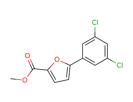 Molecular Structure of 54023-17-5 (5-(3,5-DI-CHLOROPHENYL)FURAN-2-CARBOXYLIC ACID METHYL ESTER)