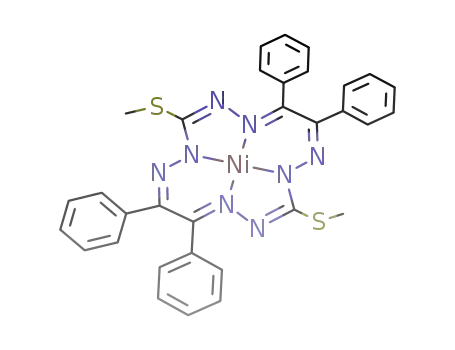Ni(NNC(SCH<sub>3</sub>)NNC(C<sub>6</sub>H<sub>5</sub>)C(C<sub>6</sub>H<sub>5</sub>)NNC(SCH<sub>3</sub>)NNC(C<sub>6</sub>H<sub>5</sub>)C(C<sub>6</sub>H<sub>5</sub>))