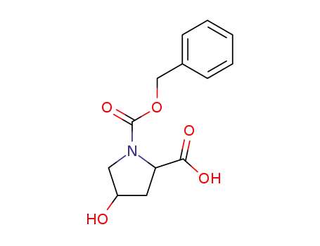 Molecular Structure of 91958-67-7 (1-[(benzyloxy)carbonyl]-4-hydroxypyrrolidine-2-carboxylic acid)