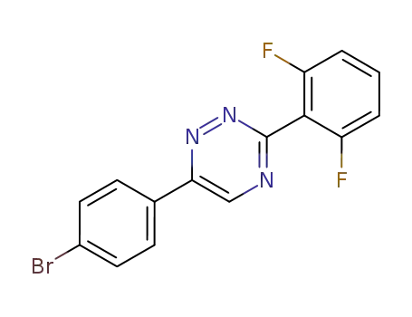 Molecular Structure of 304669-74-7 (6-(4-Bromophenyl)-3-(2,6-difluorophenyl)-[1,2,4]triazine)