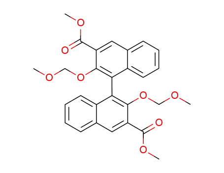 Molecular Structure of 263744-23-6 (Dimethyl 2,2'-bis(methoxymethoxy)-1,1'-binaphthalene-3,3'-dicarboxylate)