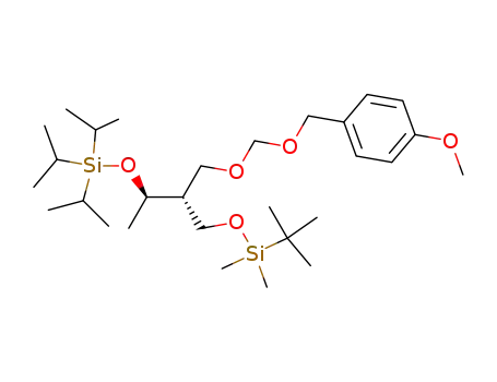 (2R,3R)-1-<<(t-butyldimethyl)silyl>oxy>-2-<<<(p-methoxybenzyl)oxy>methoxy>methyl>-3-<(tri-i-propylsilyl)oxy>butane