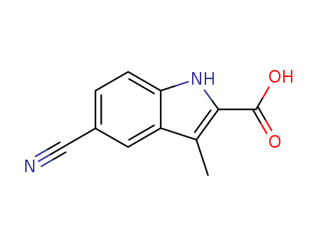 1H-Indole-2-carboxylic acid, 5-cyano-3-methyl-