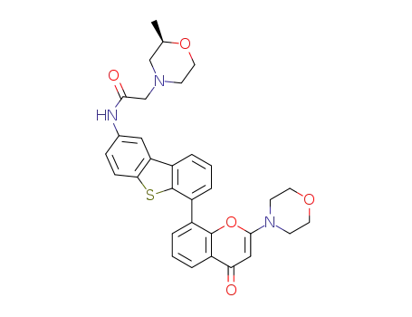 2-[(2R)-2-methylmorpholin-4-yl]-N-[6-(2-morpholino-4-oxo-4H-chromen-8-yl)dibenzo[b,d]thiophen-2-yl]acetamide