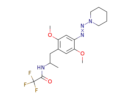N-{2-[2,5-Dimethoxy-4-(piperidin-1-ylazo)-phenyl]-1-methyl-ethyl}-2,2,2-trifluoro-acetamide