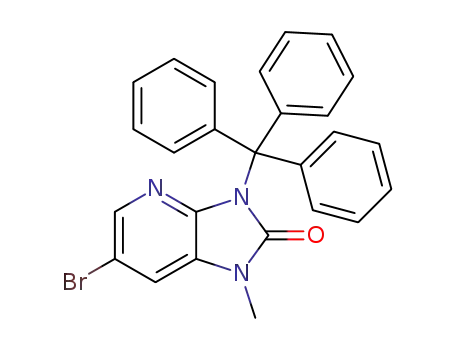 Molecular Structure of 1355152-77-0 (6-bromo-1-methyl-3-trityl-1,3-dihydro-2H-imidazo[4,5-b]pyridin-2-one)