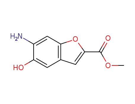 Molecular Structure of 155587-71-6 (2-Benzofurancarboxylicacid,6-amino-5-hydroxy-,methylester(9CI))