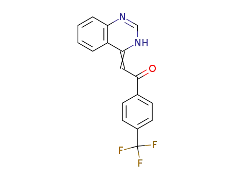Molecular Structure of 85957-45-5 (1-(4-(Trifluoromethyl)phenyl)-2-(4(1H)-quinazolinylidene)ethanone)
