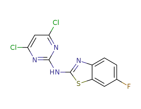 (4,6-dichloropyrimidin-2-yl)-(6-fluorobenzothiazol-2-yl)amine