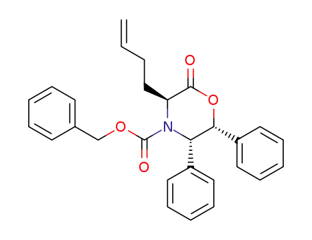 (3S,5S,6R)-4-(benzyloxycarbonyl)-5,6-diphenyl-3-(3'-butenyl)-2,3,5,6-tetrahydro-4H-1,4-oxazin-2-one