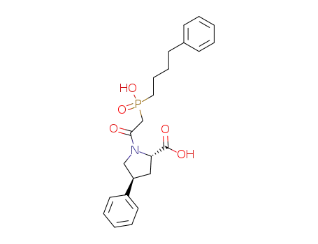 L-Proline, 1-[[hydroxy(4-phenylbutyl)phosphinyl]acetyl]-4-phenyl-, trans-