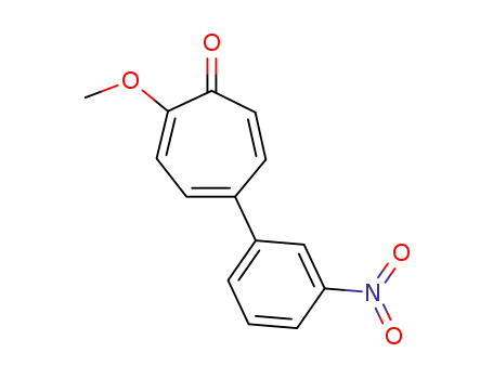 Molecular Structure of 118075-08-4 (2-Methoxy-5-(3-nitro-phenyl)-cyclohepta-2,4,6-trienone)
