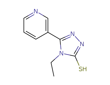 Molecular Structure of 26131-68-0 (4-ETHYL-5-PYRIDIN-3-YL-4H-[1,2,4]TRIAZOLE-3-THIOL)