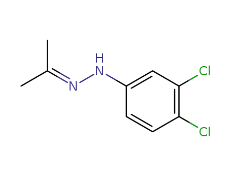 Molecular Structure of 57883-13-3 (2-Propanone, (3,4-dichlorophenyl)hydrazone)