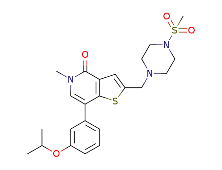 7-(3-isopropoxyphenyl)-5-methyl-2-((4-(methylsulphonyl)piperazin-1-yl)methyl)thieno[3,2-c]pyridin-4(5H)-one