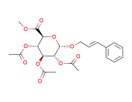 Molecular Structure of 97337-67-2 (methyl 2,3,4-tri-O-acetyl-α-O-cinnamylglucuronate)