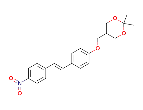 Molecular Structure of 902143-08-2 (2,2-dimethyl-5-{4-[2-(4-nitrophenyl)vinyl]phenoxymethyl}[1,3]dioxane)