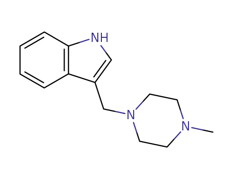 Molecular Structure of 5444-91-7 (1H-Indole,3-[(4-methyl-1-piperazinyl)methyl]-)