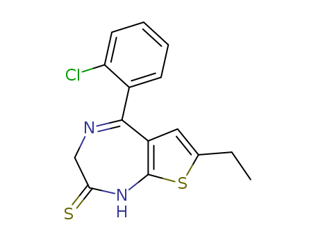 2H-Thieno[2,3-e]-1,4-diazepine-2-thione, 5-(2-chlorophenyl)-7-ethyl-1,3-dihydro-