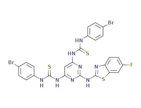 C<sub>25</sub>H<sub>17</sub>Br<sub>2</sub>FN<sub>8</sub>S<sub>3</sub>
