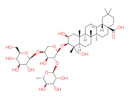 3-β-[(O-β-D-glucopyranosyl-(1->4)-O-[α-L-rhamnopyranosyl-(1->2)]-α-L-arabinopyranosyl)oxy]-2β,23-dihydroxyolean-12-en-28-oic acid